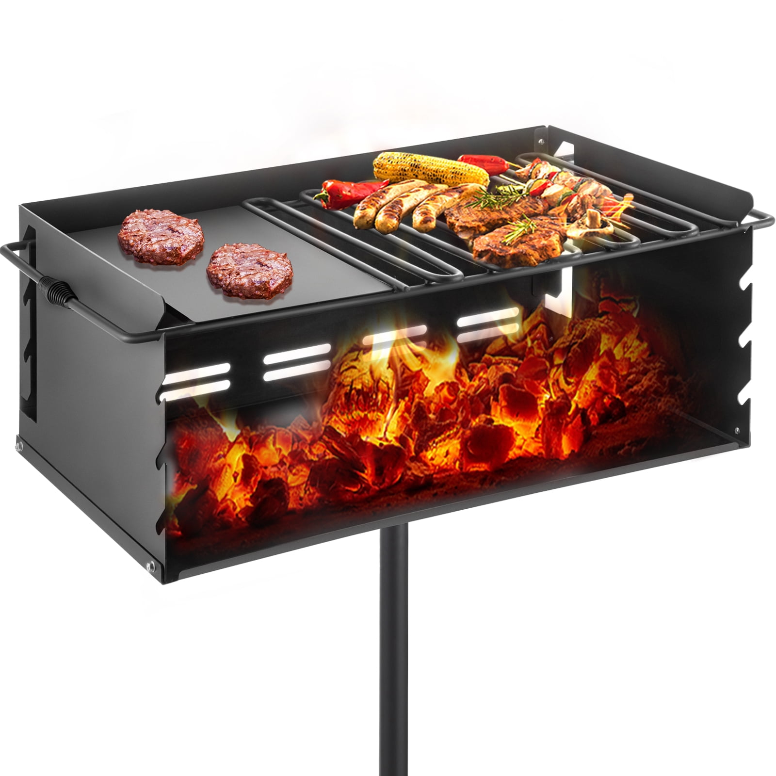 selvbiografi toksicitet pilot VEVOR Outdoor Park Style Grill 24x16 inch Charcoal Grill Carbon Steel Park  Style BBQ Grill Height 50-in Adjustable Charcoal Grill with Stainless Steel  Grate Outdoor Park Grill, In-ground Pillar - Walmart.com