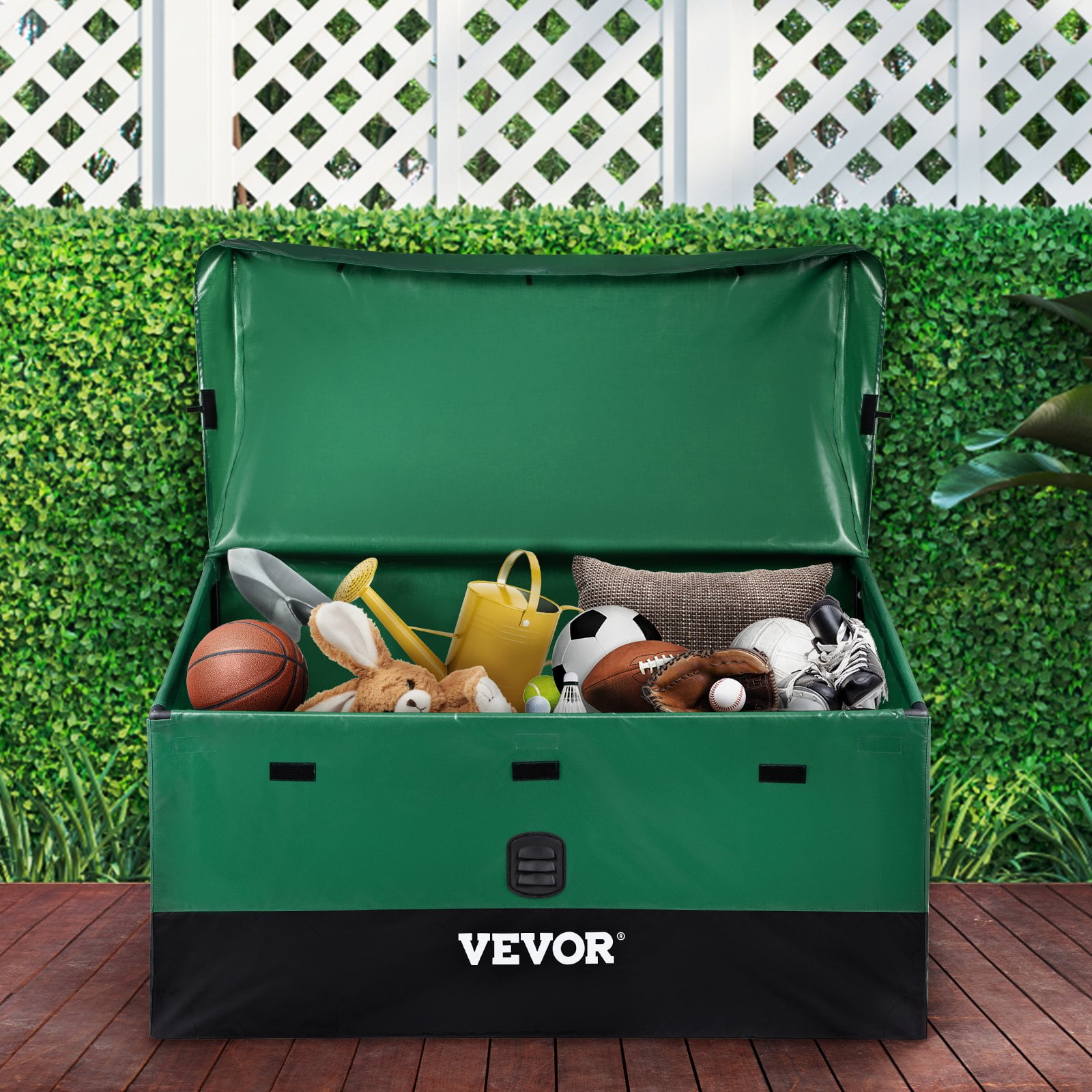 VEVOR Outdoor Storage Box Patio Deck Box 100 Gallon Waterproof PE