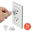 thumbnail image 1 of VEVOR Outlet Covers, 70 Pack, Plug Covers for Electrical Outlets, Secure Electric Socket Protector Caps with Shock Prevention, Easy Installation, Insulated ABS, for Home Wall Power Sockets, White, 1 of 9