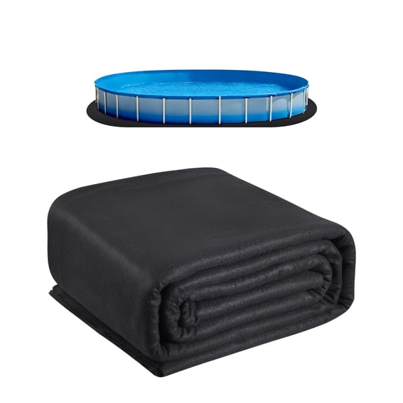 VEVOR Oval Pool Liner Pad, 15 x 30 ft Pool Liner Pad for Above Ground Pools, Extra-Thick Pool Mat, Prevents Punctures, Recycled Geotextile Material Underlayment Pad, Extend Liner Life