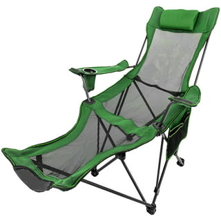 VINGLI Oversized Fishing Chair Support 440 lbs 160° Adjustable Backrest,  Black & Army Green 