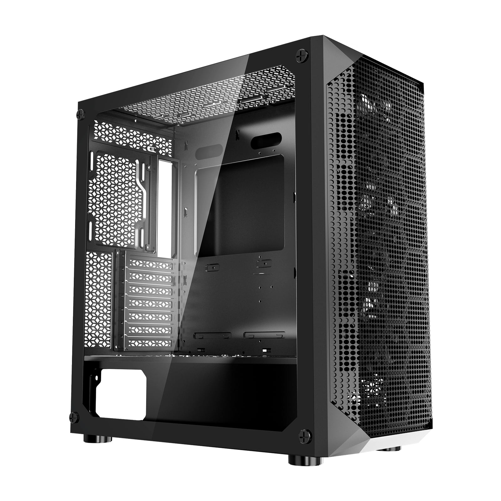 VEVOR PC Gaming Case, Full-Tower, Computer Case with High-Airflow Panel ...