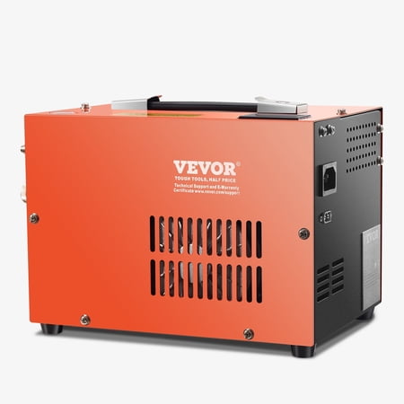VEVOR PCP Air Compressor, 4500PSI/30Mpa Portable PCP Airgun Compressor with Built-in Converter & Fan Cooling System, DC12V/AC120V Manual-Stop Air Rifl