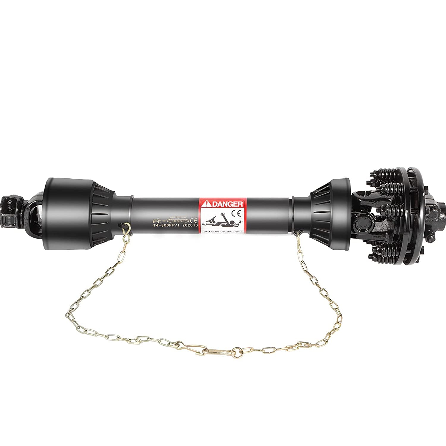 VEVOR PTO Shaft, 13/8" PTO Drive Shaft, 6 Spline Ends PTO Driveline