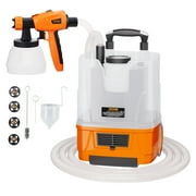 VEVOR Paint Sprayer, 1300W Electric Spray Paint Gun with Air Hose, 1300ml and 800 ml Containers, 5 Copper Nozzles, 150 Din HVLP Spray Gun for House Painting Home Interior and Exterior Walls, Fence