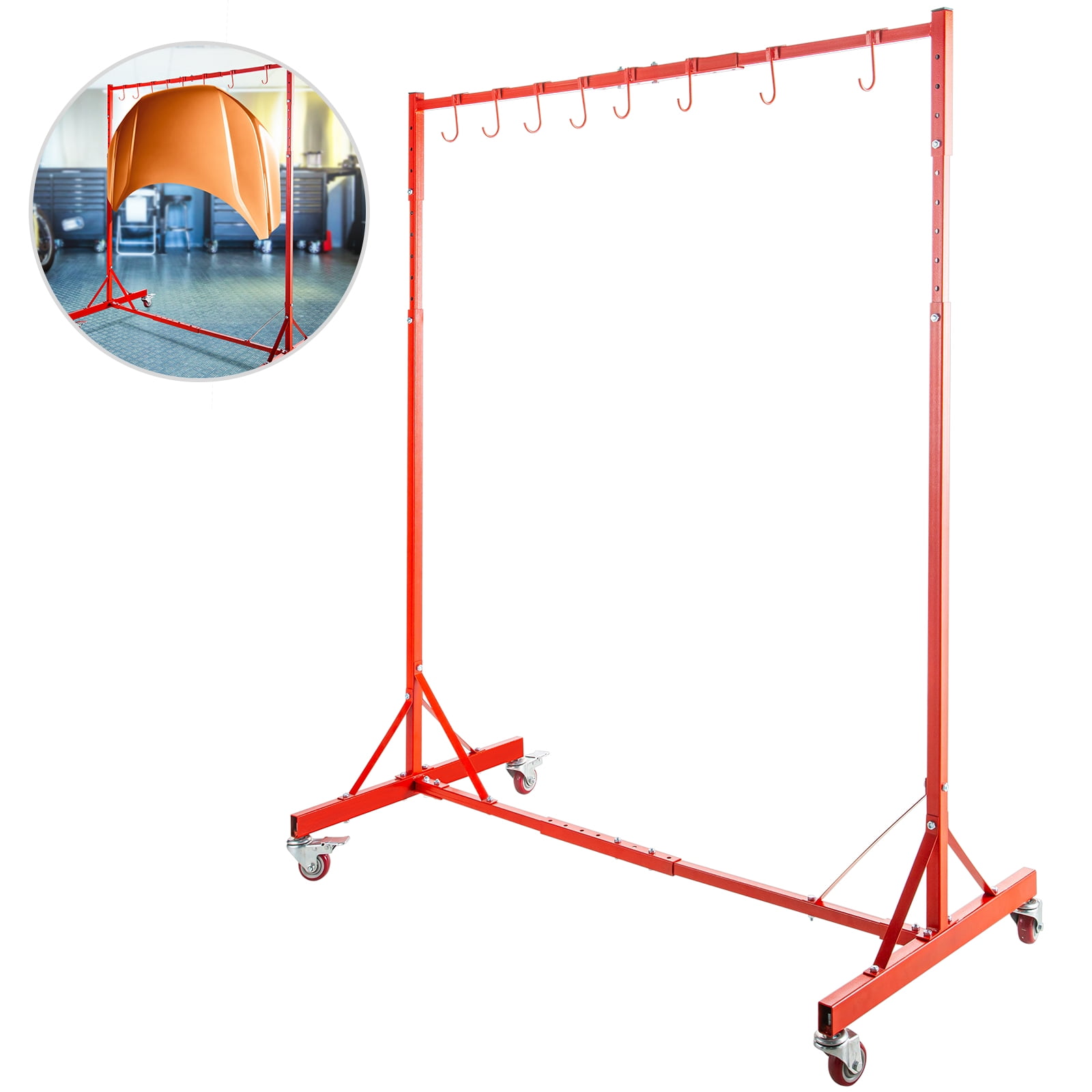 VEVOR Painting Rack 5ft7ft Adjustable Height, Automotive Paint Stand 8