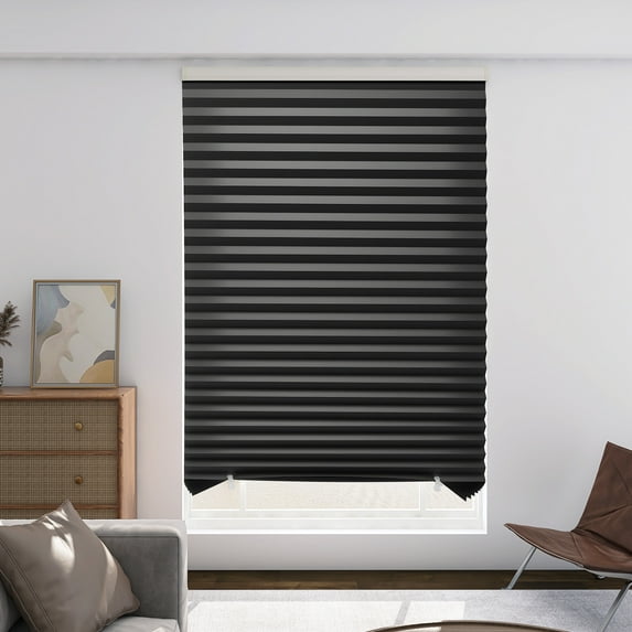 VEVOR Paper Blinds, 6 Pack, 36 in x 72 in, Temporary Blackout Pleated Paper Shades, No Tools No Drilling, Pleated Blinds with Adhesive, Easy to Cut and install, for Indoor Windows, Kitchen, Bedroom