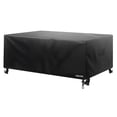 thumbnail image 1 of VEVOR Patio Furniture Cover, 420D Heavy Duty Waterproof Outdoor Dining Table and Chairs Cover, Large Rectangular Patio Table Covers with Air Vent for All Weather, 130L x 84W x 28H inch, Black, 1 of 9
