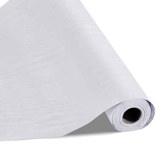 VEVOR Peel and Stick Wallpaper, 17.7 x 393.7 inch Contact Paper White Wood Grain Waterpoof Self Adhesive, Easy to Clean & Peel Wall Decorative Vinyl Roll for Bedroom Kitchen Bathroom Desk Office