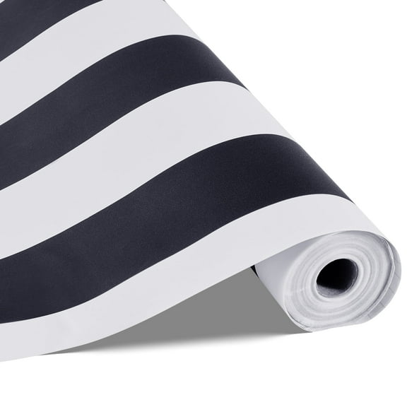 VEVOR Peel and Stick Wallpaper, 17.7 x 590.5 inch Contact Paper Black White Modern Geometric Waterpoof Self Adhesive, Easy to Clean Wall Decorative Vinyl Roll for Bedroom Kitchen Bathroom Office