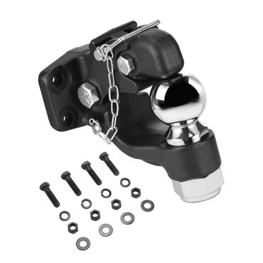 1/10 Scale RC Car Trailer Hitch – Pintle Hook & Lunette Ring Set – Black, DIY Custom Bundle