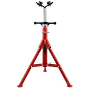 VEVOR Pipe Jack Stand With 2-Ball Transfer V-Head 6mm Thickness and Folding Legs 4500lbs Welding Pipe Stand Adjustable Height 28-52iN 1107S-type Pipe Jacks for Welding