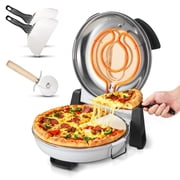 VEVOR Pizza Oven, 12 in Electric Pizza Maker, 1200W Electric Pizzas Cooker with Cordierite Stone, 5-Mode Temperature Control, Viewing Window for Precise Cooking, Heats up to 788 F, for Home White