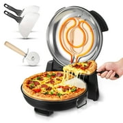 VEVOR Pizza Oven, 12 in Electric Pizza Maker, 1200W Electric Pizzas Cooker with Cordierite Stone, 5-Mode Temperature Control, Viewing Window for Precise Cooking, Heats up to 788 F, for Home Black