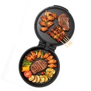 VEVOR Pizza Oven, 12 in Electric Pizza Maker, 1200W Electric Pizzas Cooker with Non-Stick Coating, 180  Open for Dual Side Baking, Heats up to 410  F, Multi-Function Cooking, for Pizzas, Barbecue