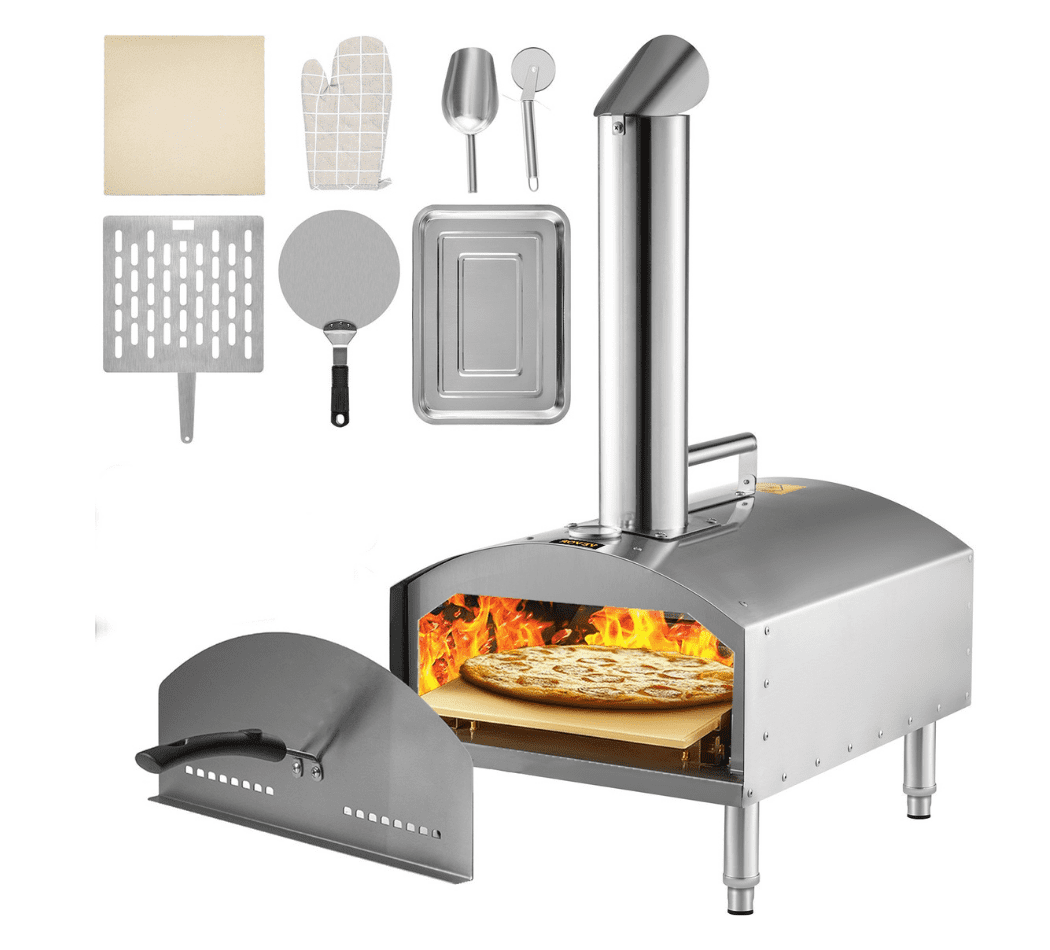 VEVOR Pizza Oven, Wood Fired Outdoor with Accessories