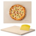 thumbnail image 1 of VEVOR Pizza Stone, 15 x 12 in Rectangular Cordierite Pizza Stone, Extra Large Baking-Stone with Scraper, 0.6 in Thick Heat-Resistant Cordierite, for Kitchen Oven, Baking Bread & Pizzas, BBQ Grilling, 1 of 9