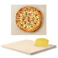thumbnail image 1 of VEVOR Pizza Stone, 16 x 14 x 0.6 Inch Rectangular Cordierite Pizza Stone, Large Baking-Stone with Scraper, 1450℉ Heat-Resistant Cordierite Cooking Stones for Kitchen Bake Oven, BBQ Grilling, 1 of 9