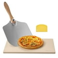 thumbnail image 1 of VEVOR Pizza Stone, 20 x 14 x 0.6 in Rectangular Cordierite Pizza Stone, 1450℉ Heat-Resistant Cook Stone, Extra Large Baking-Stone with Metal Peel, Scraper, for Kitchen Bake Oven, BBQ Grill, 1 of 9