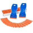 thumbnail image 1 of VEVOR Plastic Razor Blade Scraper, 2PCS Scraper Tool, 120PCS Plastic Blades, Cleaning Scraper Remover for Stickers, Decals, Adhesive, Labels, Paint from Glass, Car, Window, Caulk, No Scratches, Blue, 1 of 9