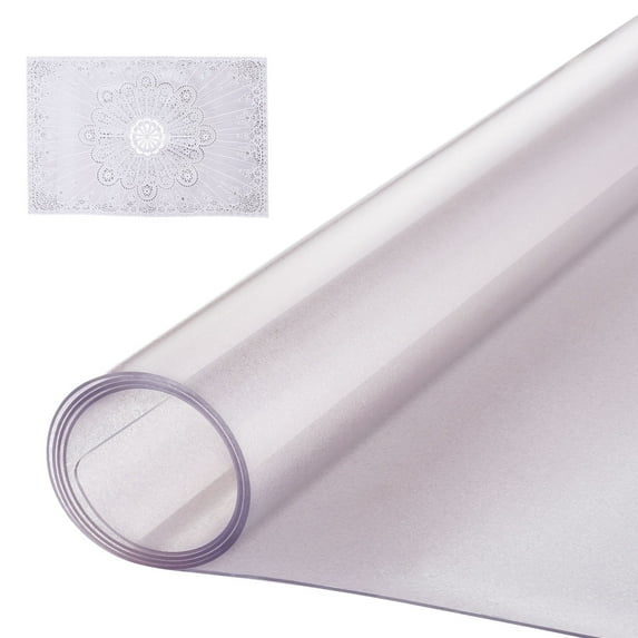 VEVOR Plastic Table Cover, 36 x 60 Inch 1.5 mm Thick Frosted Table Protector, Rectangle PVC Desk Mat, Waterproof & Easy Cleaning Desk Pad Tablecloth, for Office Dresser Dining Room Table Night Stand