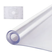VEVOR Plastic Table Cover, 42 x 60 Inch 2.0 mm Thick Clear Table Protector, Rectangle PVC Desk Mat, Waterproof & Easy Cleaning Desk Pad Tablecloth, for Office Dresser Dining Room Table Night Stand