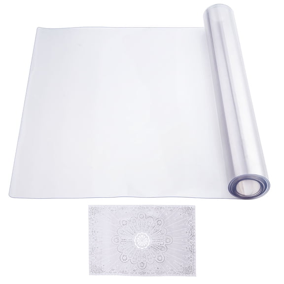 VEVOR Plastic Table Cover, 42 x 96 Inch 1.5 mm Thick Clear Table Protector, Rectangle PVC Desk Mat, Waterproof & Easy Cleaning Desk Pad Tablecloth, for Office Dresser Dining Room Table Night Stand