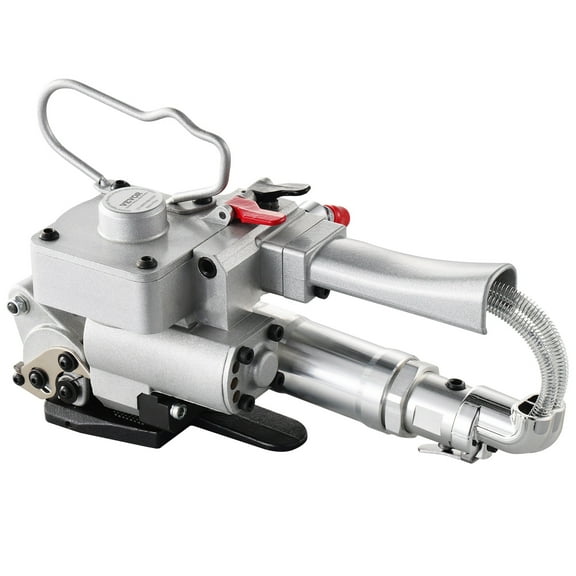 VEVOR Pneumatic Strapping Tool, for 3/4"-1" Width PET Plastic Belt, Packaging Strapping Machine, Handheld Baler, Automatic Packaging Machine with 4000N Max Tension, Portable Banding Strapping Kit