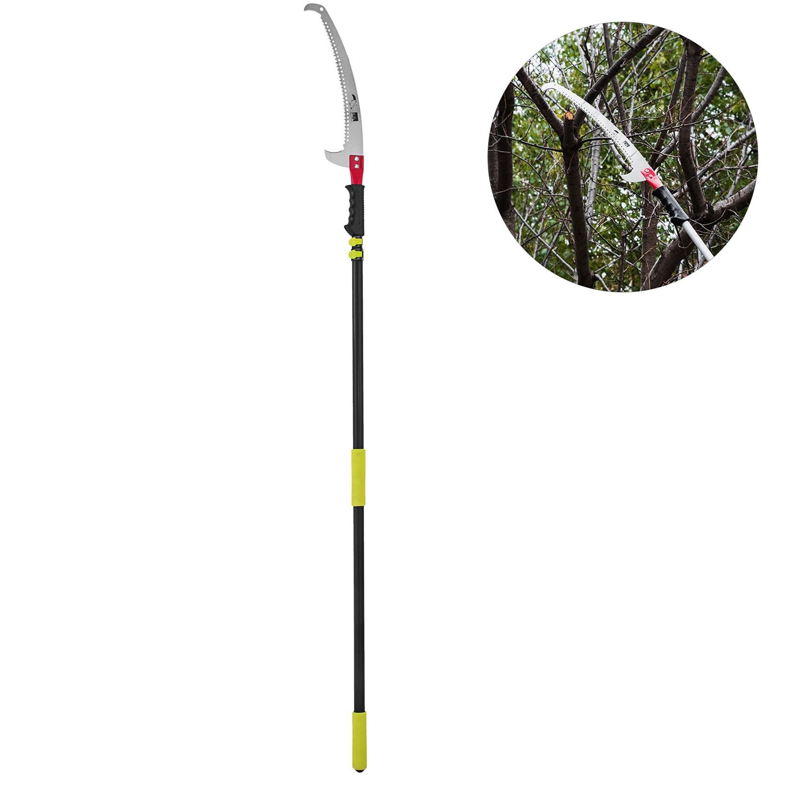 VEVOR Pole Saw 412 ft ,Extendable Pruning Saw with 2Foot Saw Blade