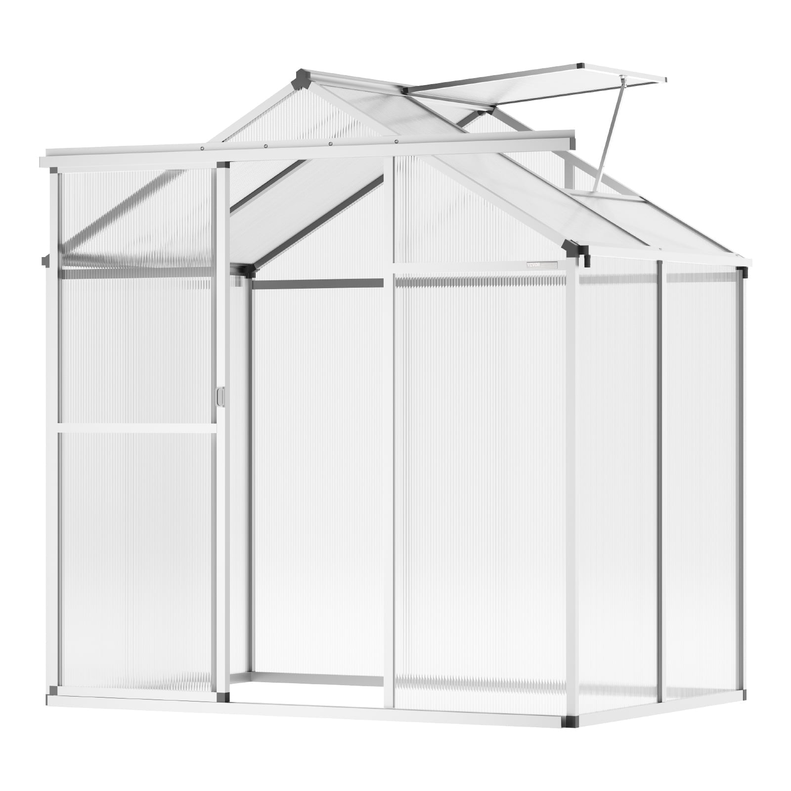 VEVOR Polycarbonate Greenhouse, 6 x 4 Ft, Outdoor Greenhouse with ...