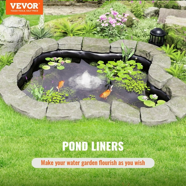 VEVOR Pond Liner Fish Liner EPDM Easy Cutting Underlayment 15 x 20 ft