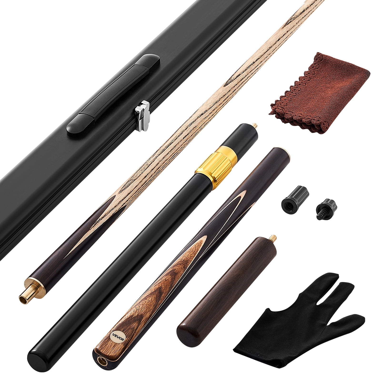 VEVOR Pool Cue, 144 cm Jointed Snooker Cue, Snooker Cues