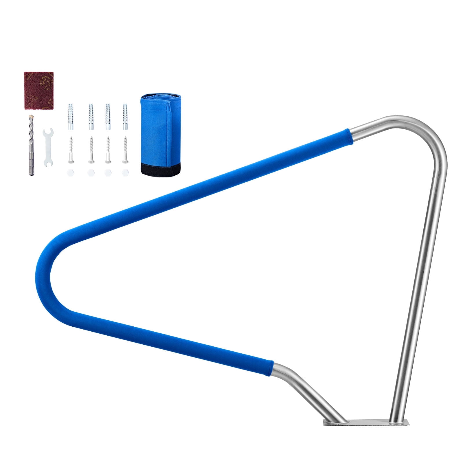 54"x36" Stainless Steel Pool Handrail – 304 Grade, Heavy-Duty Step Rail For Inground Swimming Pools, 375LBS Load