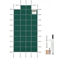 thumbnail image 1 of VEVOR Pool Safety Cover Fits 18x36ft Rectangle Inground Pools, Safety Pool Cover with 4x10ft Center End Step, Mesh Solid Pool Cover with Drainage Holes for Swimming Pool, Winter Safety Cover, Green, 1 of 10