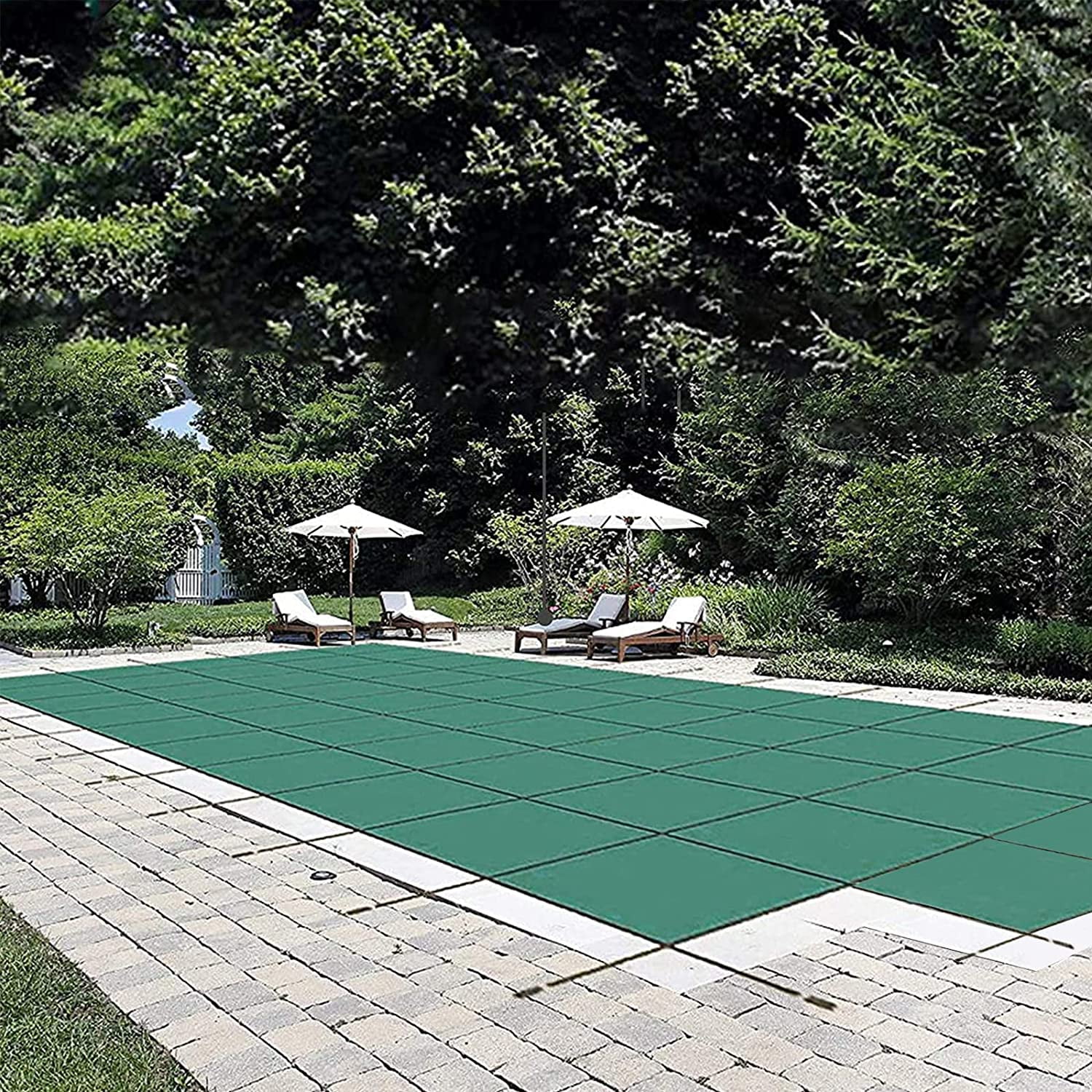6' Loop-Loc II Super Dense Mesh Green Round In-Ground Pool Safety Cover 