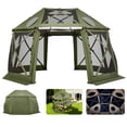 thumbnail image 1 of VEVOR Pop up Gazebo Screen Tent, 13 x 13 ft, 13-Sided Spherical Camping Canopy Tent with Removable Top & Carry Bag, Quick-Set & Bite-Proof, Screen House Sun Shelter for 10-12 Persons, Green, 1 of 9