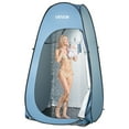 thumbnail image 1 of VEVOR Pop up Shower Tent, Instant Portable Privacy Tent Changing Room with Hanging Bag, Ground Stakes, Ropes, Carry Bag, 190T Polyester with Silver Coating, Quick Setup, for Camping, Beach, Fishing, 1 of 9