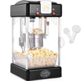 thumbnail image 1 of VEVOR Popcorn Maker, 300W Popcorn Popper Machine, 2.5 Oz Kettle Makes 4 QT per Batch, Tabletop Popcorn Maker with PP Door, Includes 2 Scoops and Tray, Movie Theater Style, Black, 1 of 10