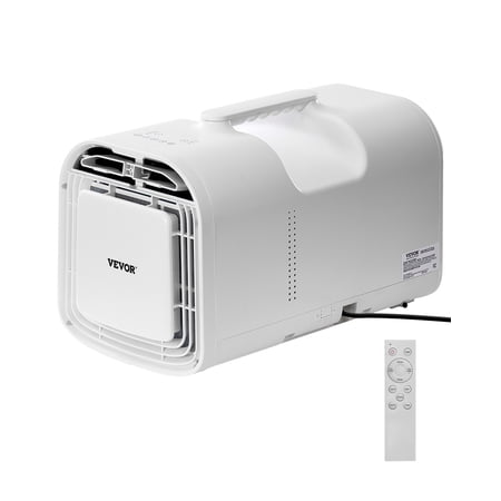 VEVOR Portable Air Conditioner, 4250 BTU 3-Speed Air Conditioning Unit with 24H Timer, Remote-Control Air Portable AC Adjustable Temperature 16-32?, for Outdoor Tent Camping, RVs or Home Use, White