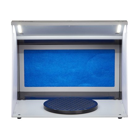 VEVOR Portable Airbrush Spray Booth Kit with Dual Exhaust Fans, LED Lights, and Turntable, Includes 6ft Extension Hose