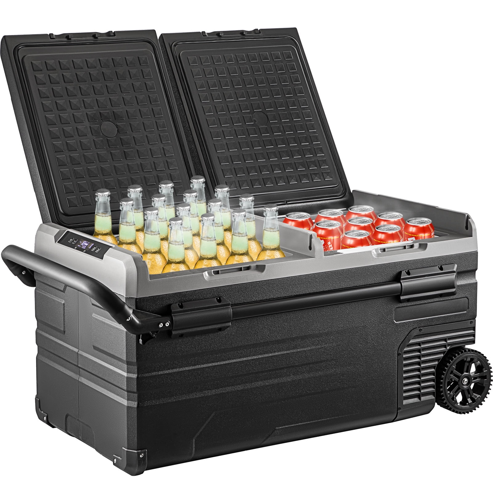 VEVOR Portable Car Freezer, 100 Quart Portable Refrigerator Freezer, 95L Dual Storage Zone Camping Freezer, -4℉~68℉ 12 Volt Fridge Freezer, Car Freezer for Car and Home Use, DC 12/24V, AC 100-240V Sansujyuku sansujyuku.com