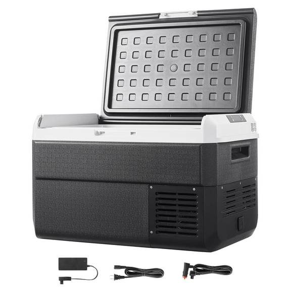 VEVOR Portable Car Refrigerator 42 Qt, 12V Portable Freezer with Single Zone, 12/24V DC & 110-240V AC Electric Cooler with -4℉-68℉ Cooling Range, for Car Truck Vehicle RV Boat Outdoor & Home use