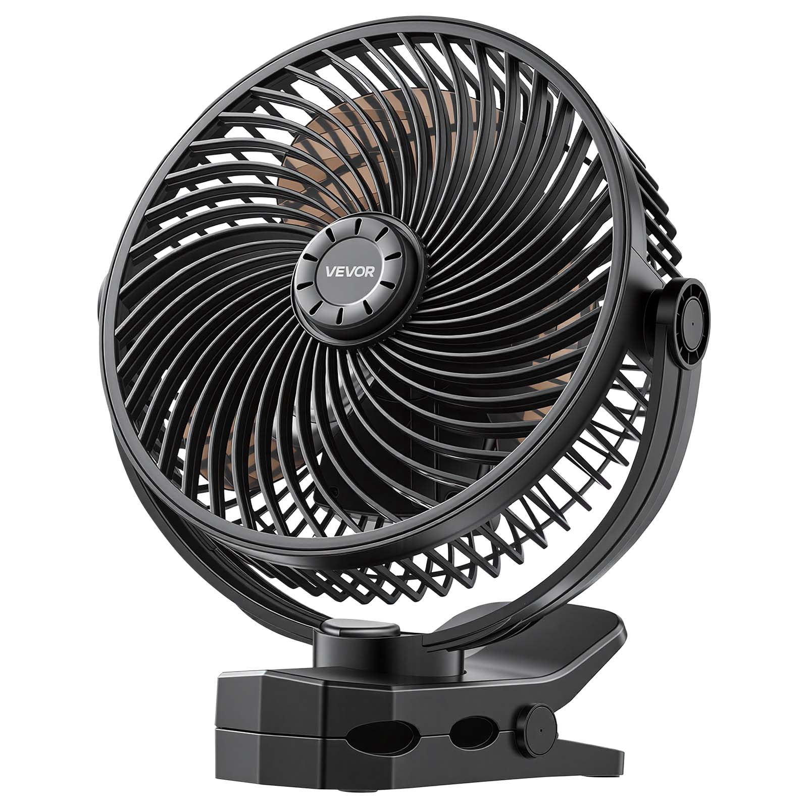 VEVOR Portable Clip Fan, Rechargeable Clip On Fan, USB Port with 3 ...