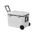 thumbnail image 1 of VEVOR Portable Cooler, 45 QT Wheeled Cooler with Ice Retention, Heavy-Duty Handles and Cup Holder, Lightweight Rigid Material Insulated Portable Cooler, Suitable for Family Picnics and Long Trips, 1 of 9