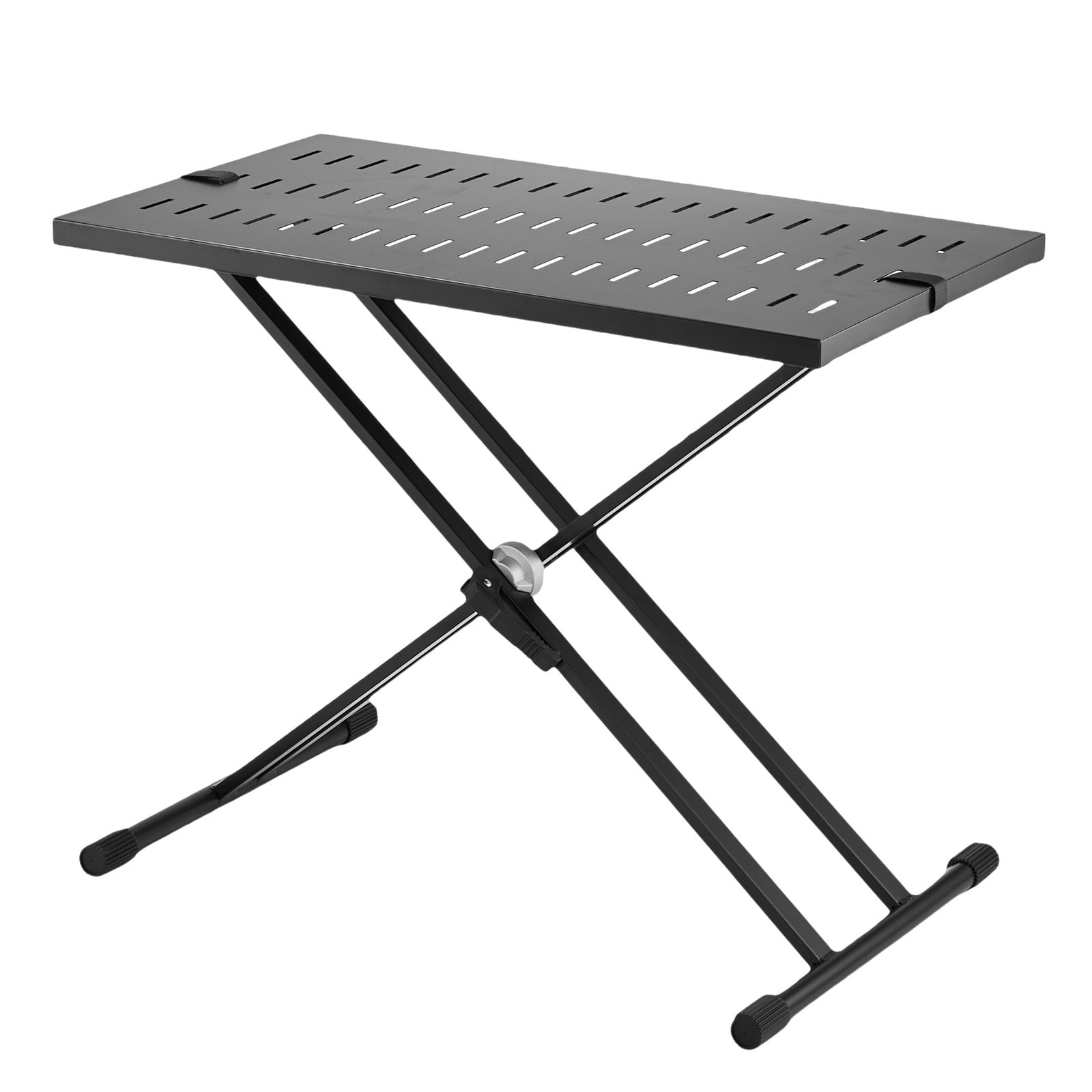 VEVOR Portable DJ Table with Double X-Braced Keyboard Stand - 32.28 x 19.49 inches Adjustable Height, Foldable