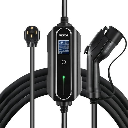VEVOR Portable EV Charger EV Car Charging Cable 32 Amp Level 2 NEMA 14-50 25FT Model WB-SP2-AC2.0