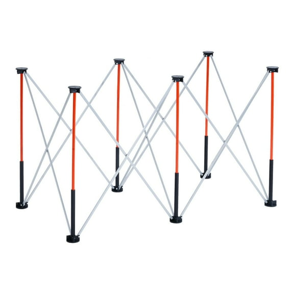 VEVOR Portable Folding Workstand, 4.15 x 2.18 ft Collapsible Workbench, 2500 lbs Weight Capacity, No Assembly Foldable Work Stand with Storage Bag, Ta