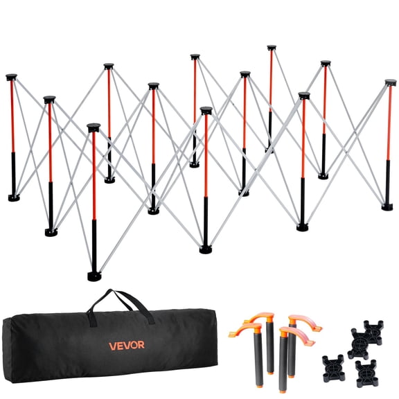 VEVOR Portable Folding Workstand, 6.12 x 4.14 ft Collapsible Workbench, 4500 lbs Weight Capacity, No Assembly Foldable Work Stand with Storage Bag, Table Top NOT Included, for Garage Workshop Outdoor