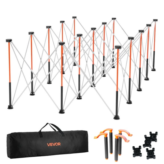 VEVOR Portable Folding Workstand,8.05 x 4.13 ft Collapsible Workbench, 6000 lbs Weight Capacity, No Assembly Foldable Work Stand with Storage Bag, Table Top NOT Included, for Garage Workshop Outdoor