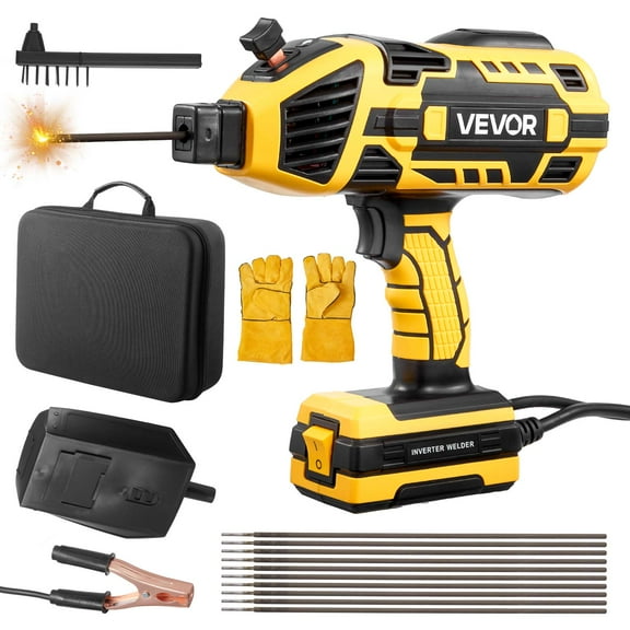 VEVOR Portable Handheld Welding Machine,20-120A Portable ARC Welder with 5-Level Current Adjustment & IGBT Inverter,110V Handheld Stick Welder with Hot Start Function Fit for 1/16"-1/8" Welding Rods